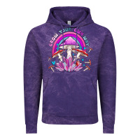 Cloud Purple grow your own way crystal and mushroom Vintage Hoodie - MaliasSmallBusiness