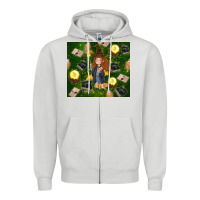 Dove Grey wizard girl with magic Zipper Hoodie - TumblerDesignByShophia