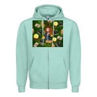 Seafoam wizard girl with magic Zipper Hoodie - TumblerDesignByShophia