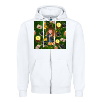 White wizard girl with magic Zipper Hoodie - TumblerDesignByShophia