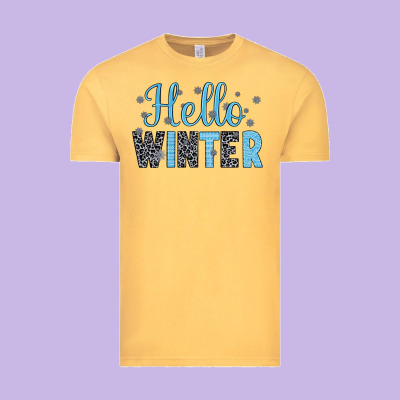 Hello Winter Vintage Tee Designed By Jahusdesignshop