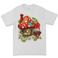 Dove Grey welcome gnome ladybug Premium Tee - BarkalooDesign