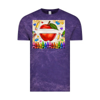 Cloud Purple custom teacher name apple Vintage Tee - NancyCooperArtShop