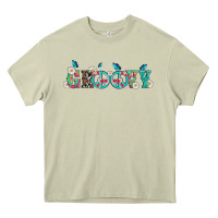 Mossy groovy with peace  sign flowers Heavy Core Tee - Artiststas