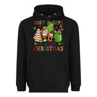 Black just a girl who loves christmas Heavyweight Hoodie - OliviaCreatesArt