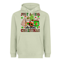 Matcha just a girl who loves christmas Heavyweight Hoodie - OliviaCreatesArt