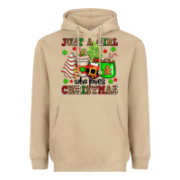 Mushroom just a girl who loves christmas Heavyweight Hoodie - OliviaCreatesArt