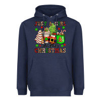 Navy just a girl who loves christmas Heavyweight Hoodie - OliviaCreatesArt