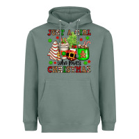 Sage just a girl who loves christmas Heavyweight Hoodie - OliviaCreatesArt