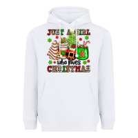 White just a girl who loves christmas Heavyweight Hoodie - OliviaCreatesArt