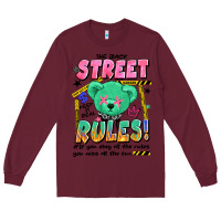 Burgundy street rules Long Sleeve Tee - Artiststas