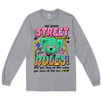 Heather Grey street rules Long Sleeve Tee - Artiststas