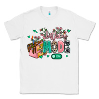White birthday mode on Classic Tee - MaliasSmallBusiness