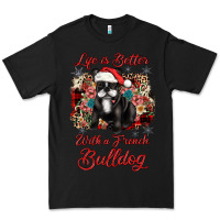 Black christmas life is better with a french bulldog Premium Tee - JahusDesignShop