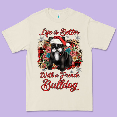 Christmas Life Is Better With A French Bulldog Premium Tee Designed By Jahusdesignshop