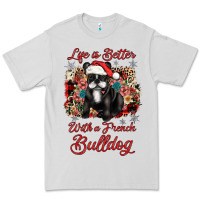 Dove Grey christmas life is better with a french bulldog Premium Tee - JahusDesignShop