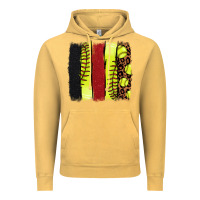 Vintage Mustard softball brushstroke Vintage Hoodie - NancyCooperArtShop
