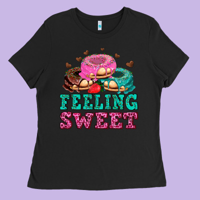Feeling Sweet Donuts Ladies Tee Designed By Adodesignshop