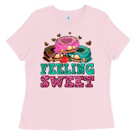 Bubblegum Pink feeling sweet donuts Ladies Tee - AdoDesignShop