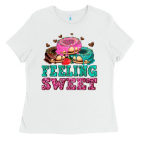 White feeling sweet donuts Ladies Tee - AdoDesignShop