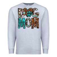 Heather Grey dog mom Premium Sweatshirt - OliviaCreatesArt