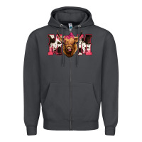 Smoke Western Highland Cow mom Zipper Hoodie - HowdyJamesFarm