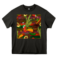 Asphalt mexican food seamless pattern Heavy Core Tee - BundleAndBundleShop