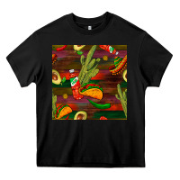 Black mexican food seamless pattern Heavy Core Tee - BundleAndBundleShop