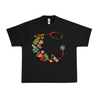 Black custom name christmas stethoscope Urban Heavy Tee - MaliasSmallBusiness