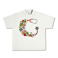 Pistachio custom name christmas stethoscope Urban Heavy Tee - MaliasSmallBusiness