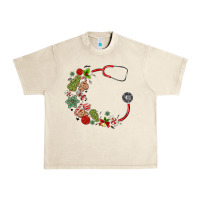 Sandshell custom name christmas stethoscope Urban Heavy Tee - MaliasSmallBusiness