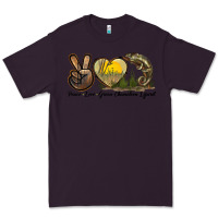 Plum Peace Love Green Chameleon Lizard Premium Tee - LillyAllenDesigns