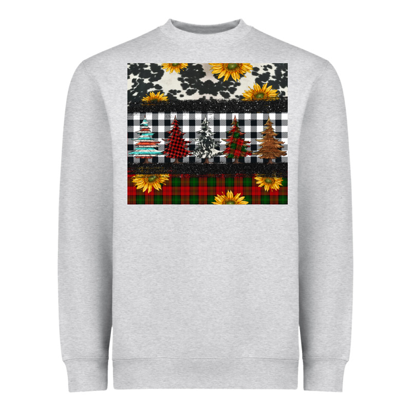 Christmas Trees And Sunflowers Heavyweight Sweatshirt by Jasminsmagicworld | Teevron