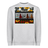 Heather Grey christmas trees and sunflowers Heavyweight Sweatshirt - Jasminsmagicworld