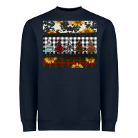 Navy christmas trees and sunflowers Heavyweight Sweatshirt - Jasminsmagicworld