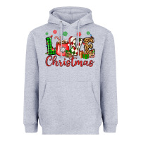 Heather Grey love christmas Heavyweight Hoodie - OliviaCreatesArt