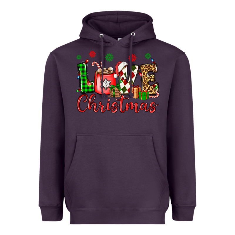 Love Christmas Heavyweight Hoodie by OliviaCreatesArt | Teevron