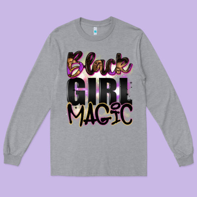 Black Girl Magic Long Sleeve Tee Designed By Artiststas