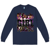 Navy black girl magic Long Sleeve Tee - Artiststas