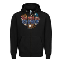 Black Touchdown season Baseball Zipper Hoodie - HowdyJamesFarm