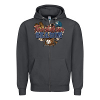 Smoke Touchdown season Baseball Zipper Hoodie - HowdyJamesFarm