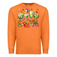 Carrot mardi gras wine glasses olivia Premium Sweatshirt - OliviaCreatesArt