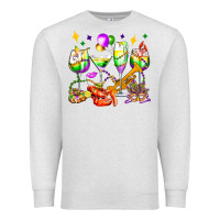 Oatmeal Heather mardi gras wine glasses olivia Premium Sweatshirt - OliviaCreatesArt