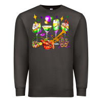 Smoke mardi gras wine glasses olivia Premium Sweatshirt - OliviaCreatesArt