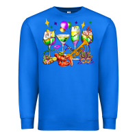 True Royal mardi gras wine glasses olivia Premium Sweatshirt - OliviaCreatesArt