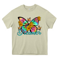 Mossy dreamer with Butterfly and sunflowers Heavy Core Tee - Artiststas