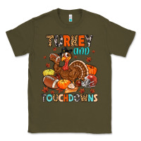 Army Green turkey and touchdowns Classic Tee - MaliasSmallBusiness