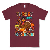 Burgundy turkey and touchdowns Classic Tee - MaliasSmallBusiness