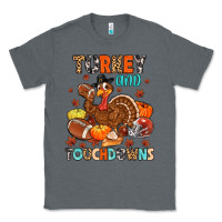 Charcoal Heather turkey and touchdowns Classic Tee - MaliasSmallBusiness