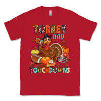 Red turkey and touchdowns Classic Tee - MaliasSmallBusiness